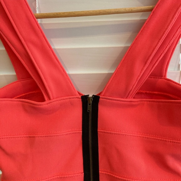 Topshop Petite Coral Bodycon Dress US 4 - Picture 6 of 9